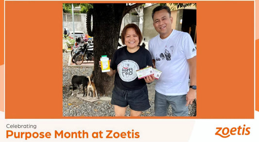 Zoetis Phi General Manager Stephen Nardo and Happy Tails Chairman and Co Founder Hazel Aguisanda